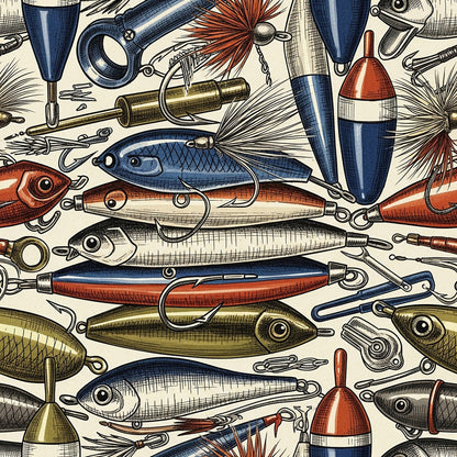 Angler's Vintage Almanac Pattern 19 Minky Fabric
