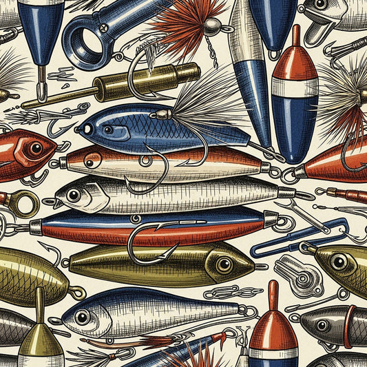Angler's Vintage Almanac Pattern 19 Minky Fabric