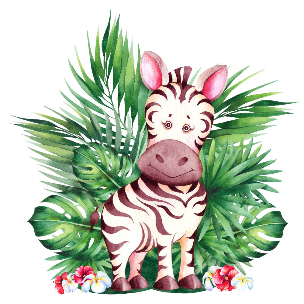 African Cartoon Animals Fabric Panel 2