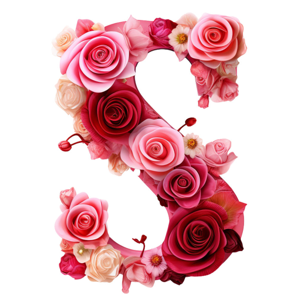 Rose Alphabet Fabric Panel 15