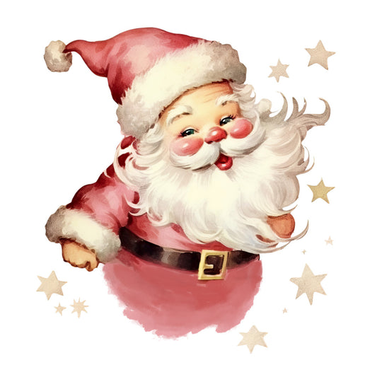 Retro Santa Claus Fabric Panel 2