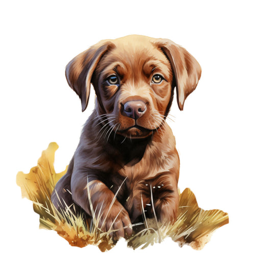 Watercolor Labrador Fabric Panel 44