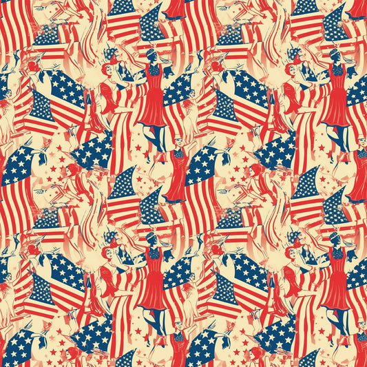 Liberty Gazette Pattern 2 Minky Fabric