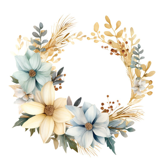 A Golden Christmas Fabric Panel 23
