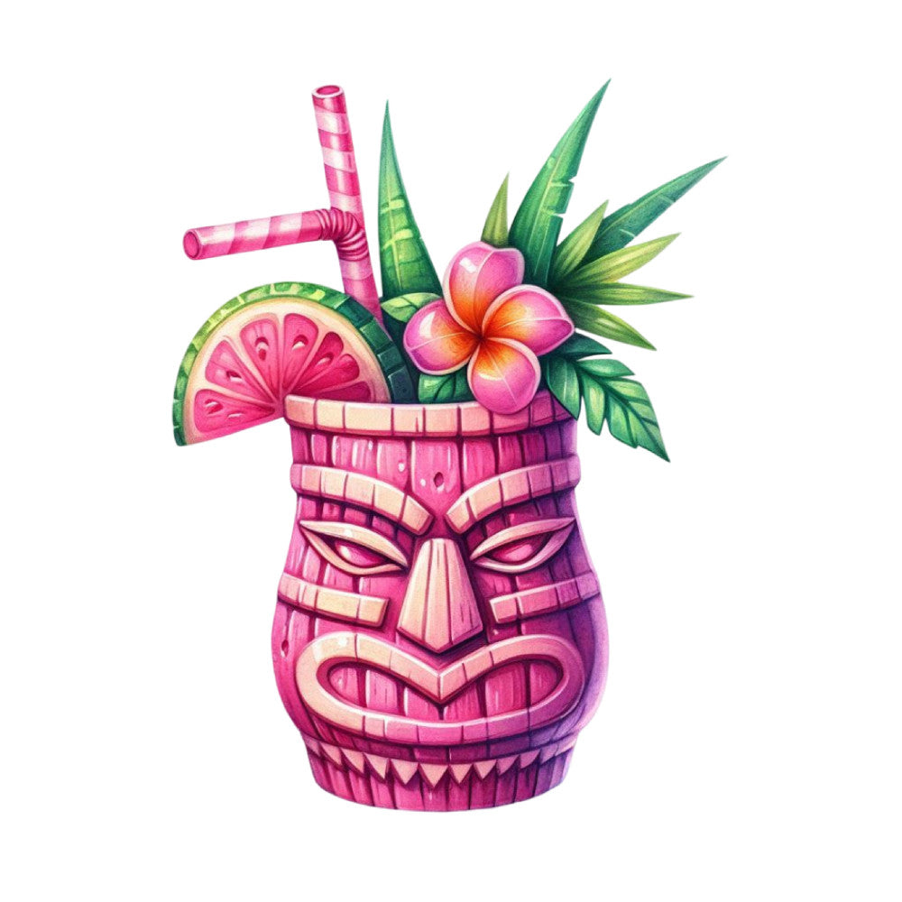 Tiki Cups Fabric Panel 32