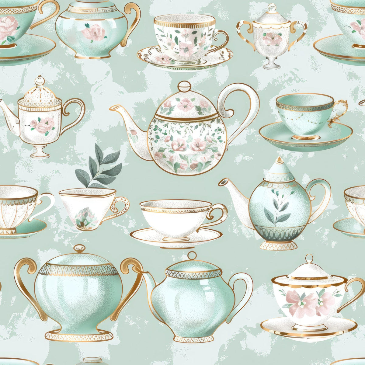 Pastel Porcelain Pattern 3 Minky Fabric