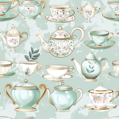 Pastel Porcelain Pattern 3 Minky Fabric