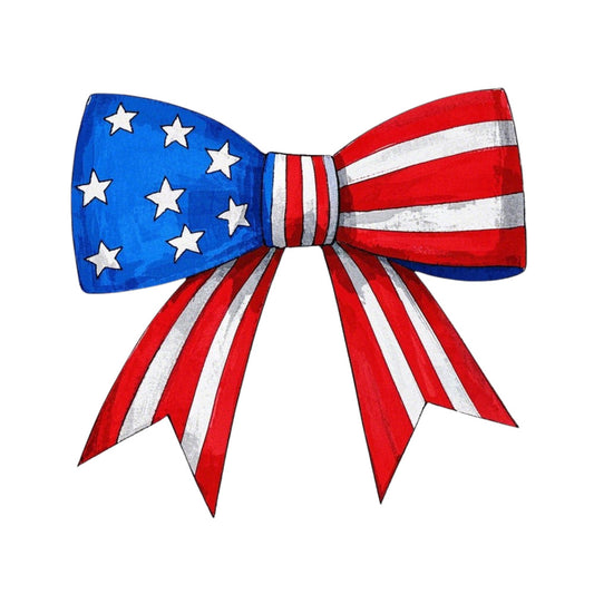 Patriotic Bows Fabric Panel 6