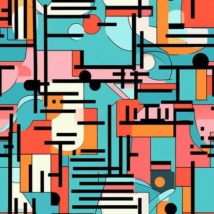 Memphis Pop Pattern 3 Minky Fabric