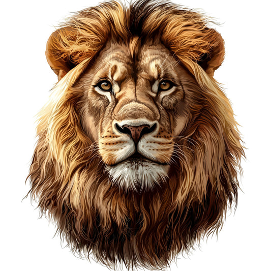 Watercolor Lion Fabric Panel 10