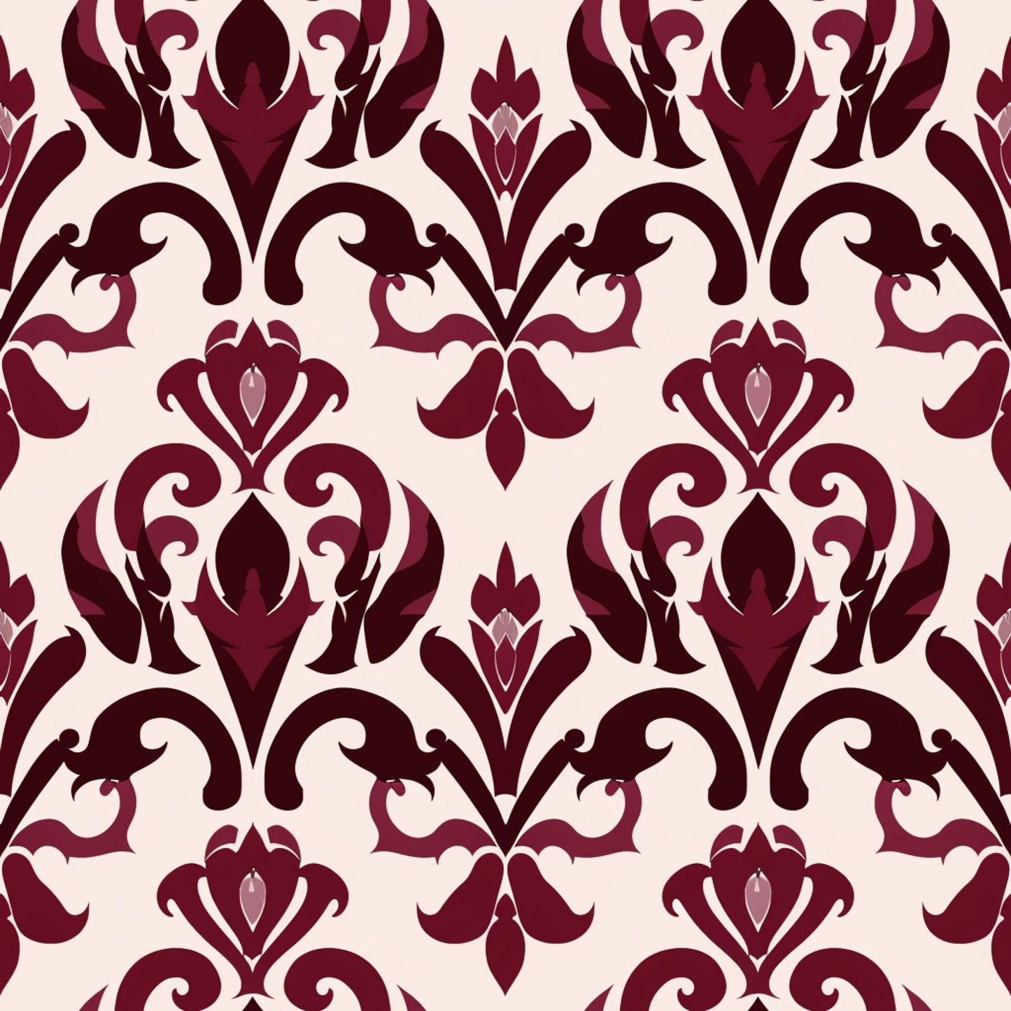 Burgundy Abstract Pattern 16 Quilting Cotton Fabric