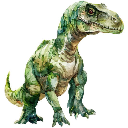 Watercolor Dinosaurs Fabric Panel 14