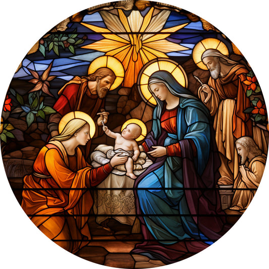 Nativity Christmas Ornaments Fabric Panel 21