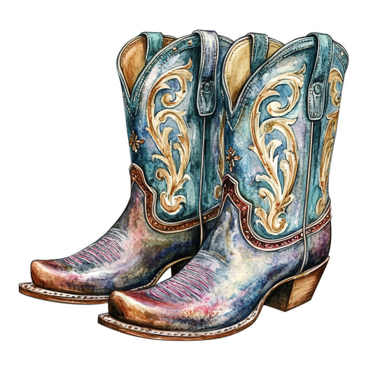 Watercolor Texas Fabric Panel 21