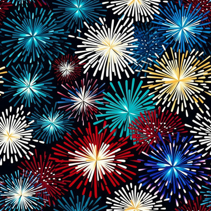 Midnight Starbursts Pattern 5 Minky Fabric