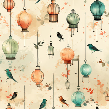 Gilded Aviary Pattern 10 Minky Fabric