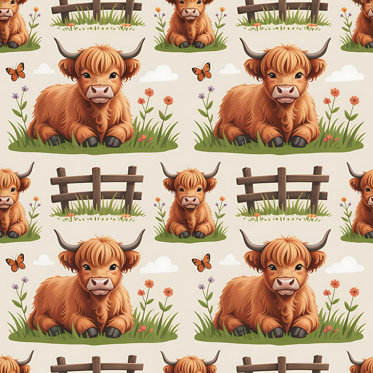 Shaggy Pasture Pals Pattern 22 Minky Fabric
