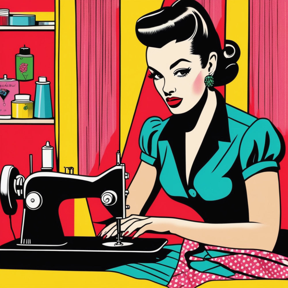 Pop Art Sewing Fabric Panel 1