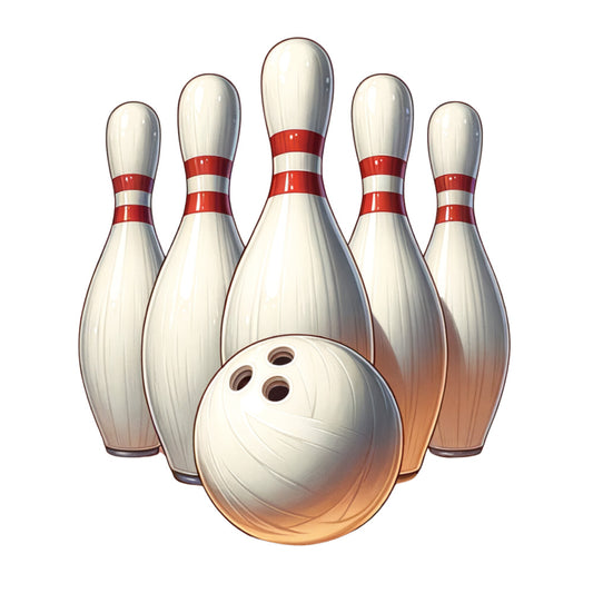 Watercolor Bowling Fabric Panel 5