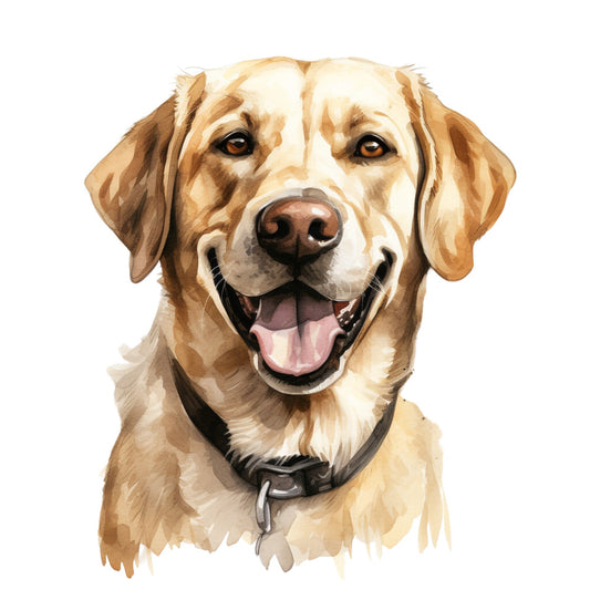 Watercolor Labrador Fabric Panel 39