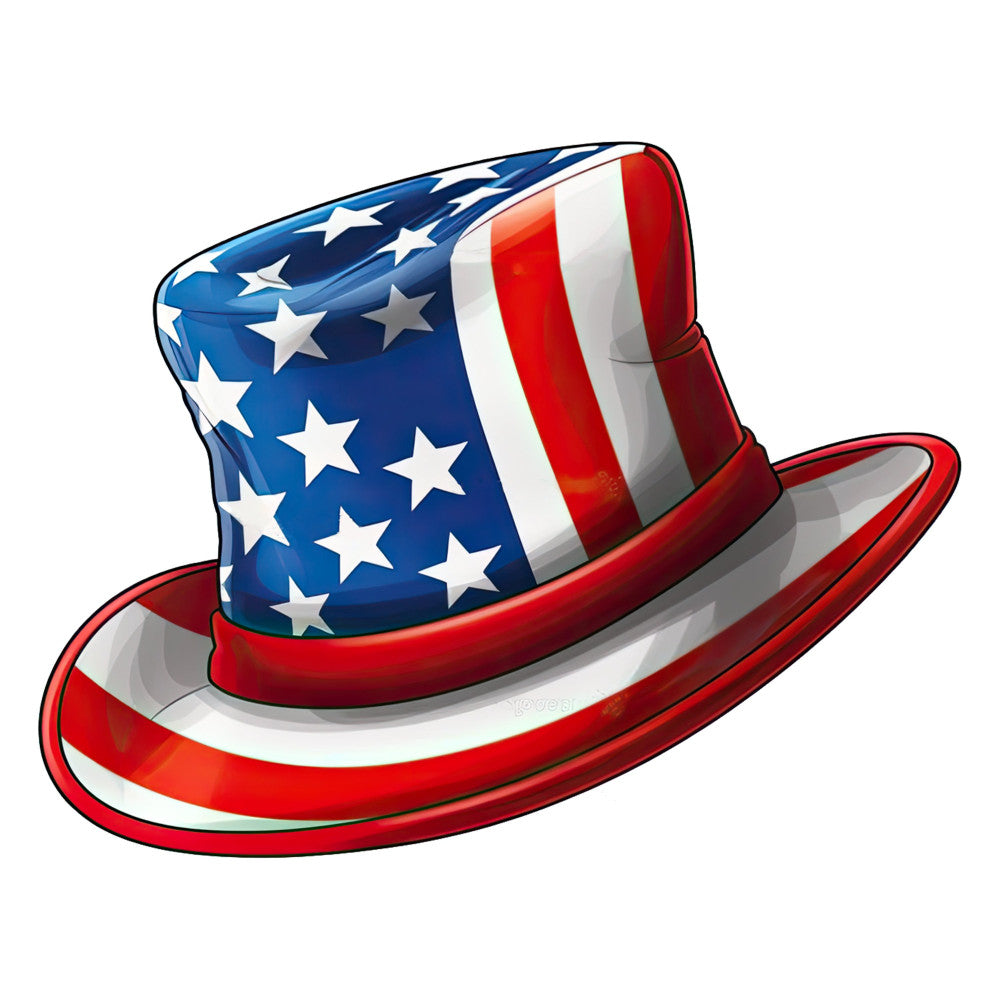 patriotic, american flag, stars and stripes, red white blue, navy blue, bright red, white stars, top hat, fourth of july, independence day, usa, american pride, political, election, vintage americana, traditional, bold stripes, iconic, symbolic, patriotic design, memorial day, veterans day, political campaign, retro americana, classic american, democratic, republican, uncle sam hat