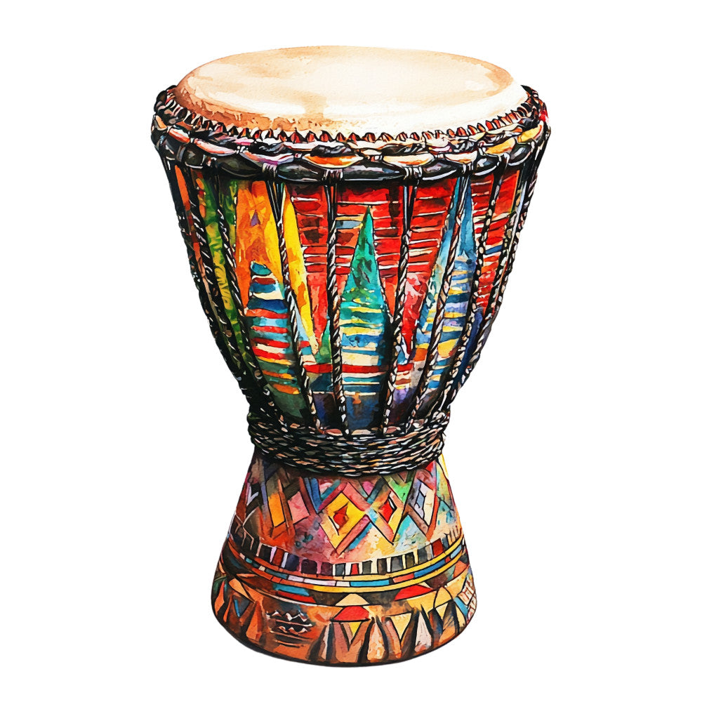 Watercolor Africa Fabric Panel 39