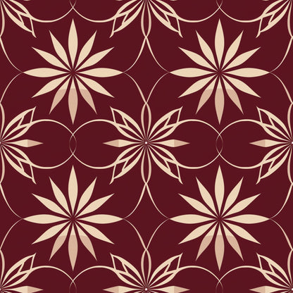 Burgundy Abstract Pattern 4 Quilting Cotton Fabric