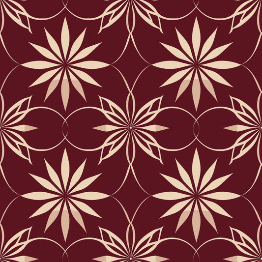 Burgundy Abstract Pattern 4 Quilting Cotton Fabric