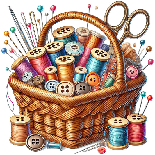 Sewing Scenes Fabric Panel 16