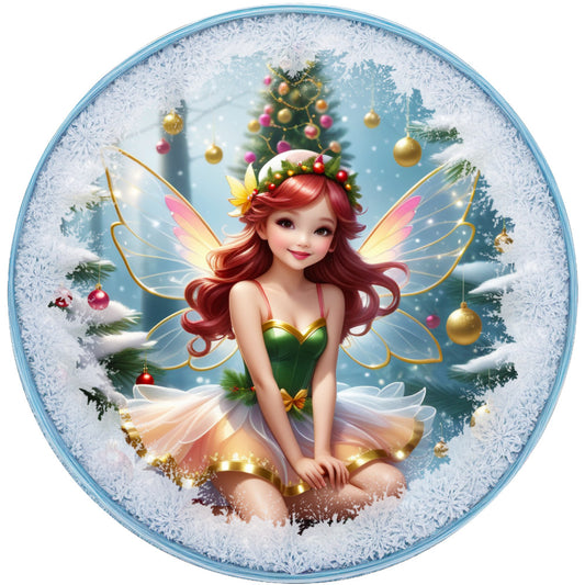 Winter Fairy Ornament Fabric Panel 6
