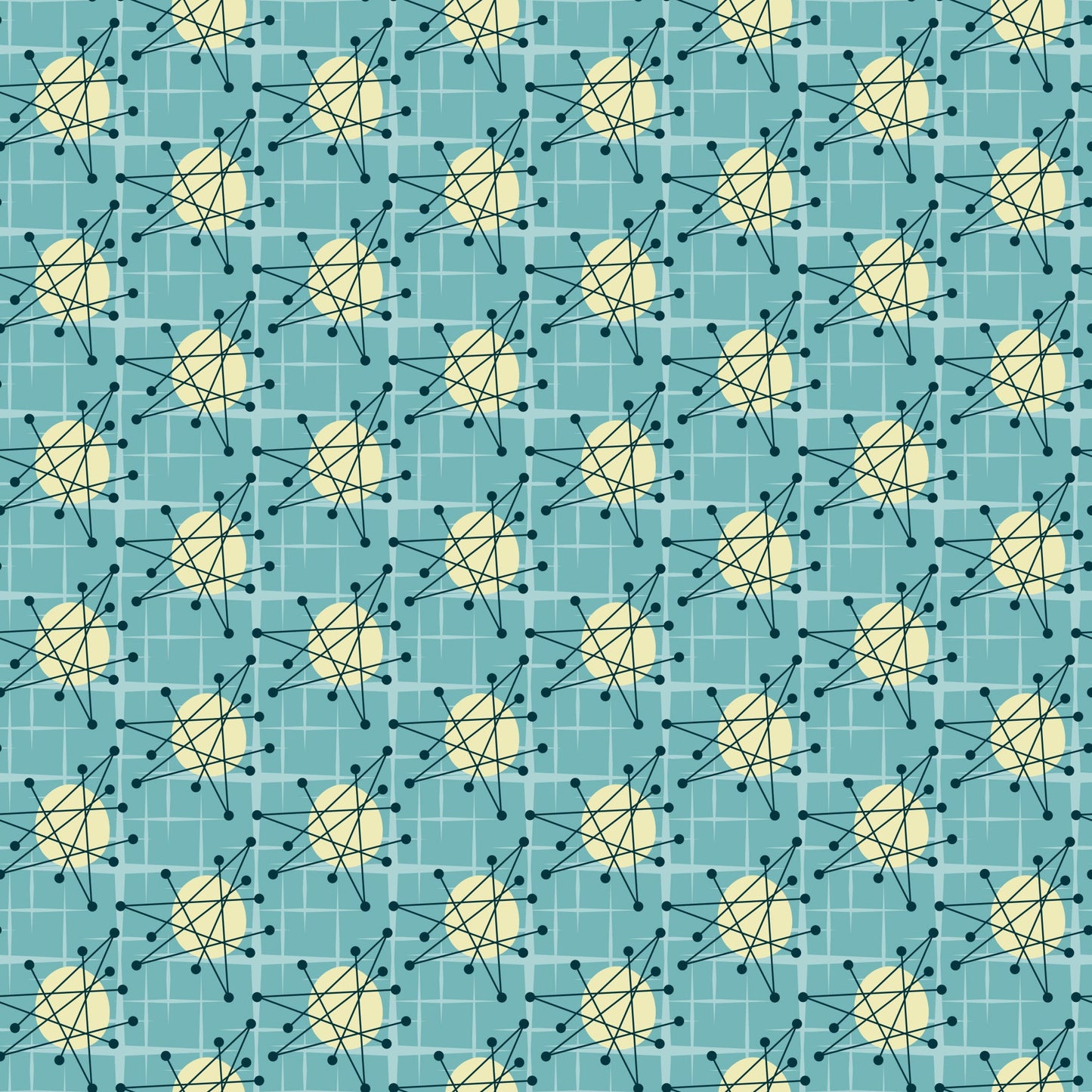 Atomic Starbursts Pattern 3 Quilting Cotton Fabric