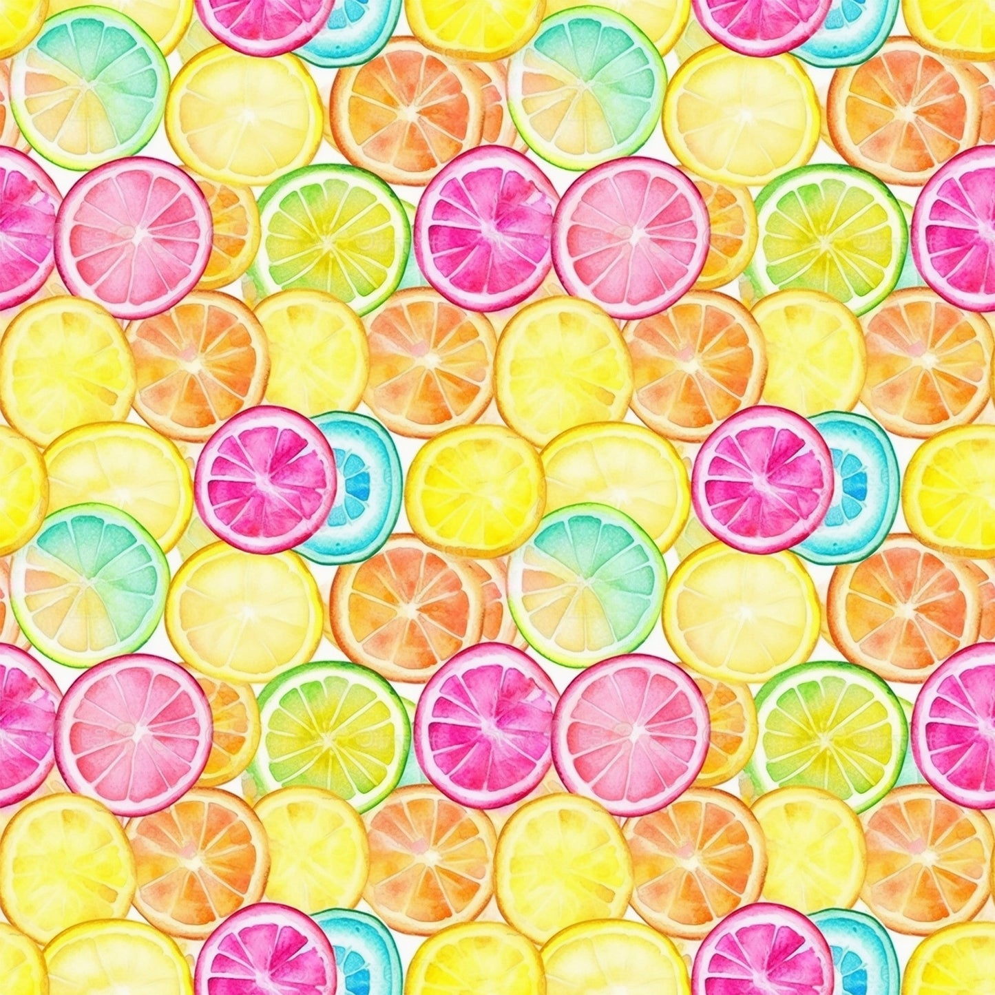 Lemons and Citrus Sour Splash Pattern 10 Quilting Cotton Fabric