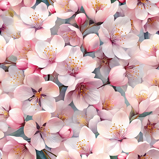 Realistic Flowers Pattern 4 Quilting Cotton Fabric