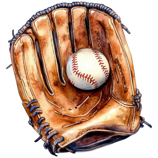 baseball, sports, tan, brown, cream, white, red, leather, glove, ball, athletic, vintage, americana, boys, masculine, sports themed, baseball glove, recreational, traditional, casual, outdoor, summer, apparel, home decor, rustic, realistic, illustrated, game day, sports fan, pitcher