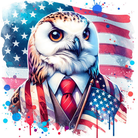 American Flag Animal Fabric Panel 5