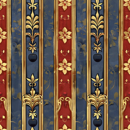 Medieval French Pattern 5 Quilting Cotton Fabric