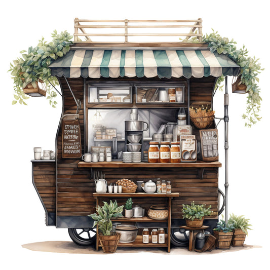Coffee Elements Fabric Panel 37