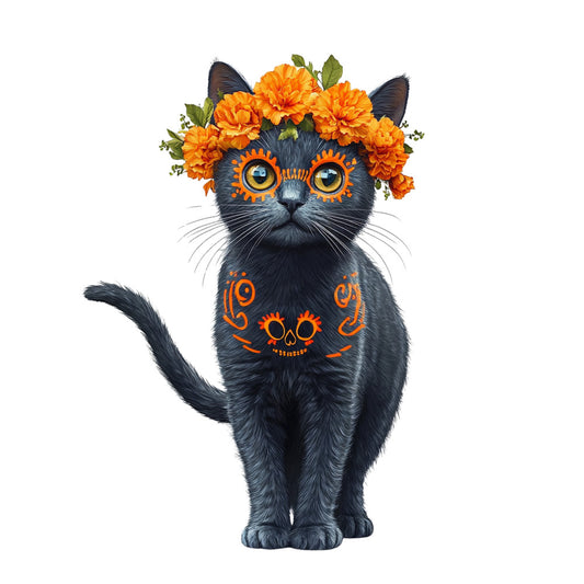 Cats de Los Muertos Fabric Panel 8