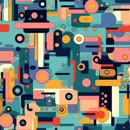 Memphis Pop Pattern 9 Minky Fabric