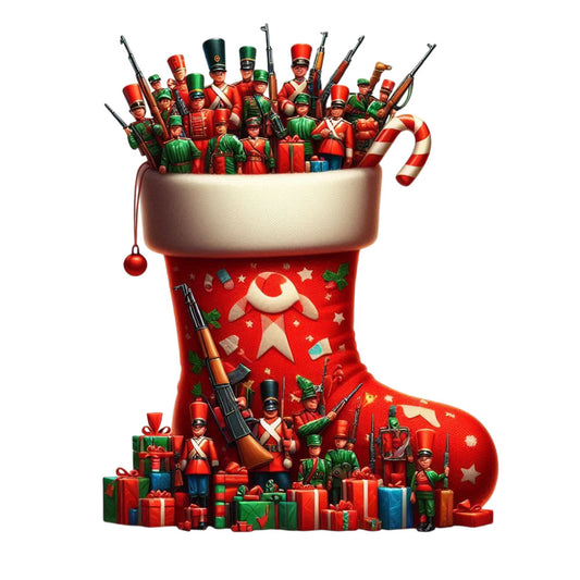 Cartoon Christmas Stockings Fabric Panel 6