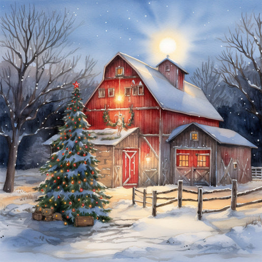 A Country Christmas Fabric Panel 35