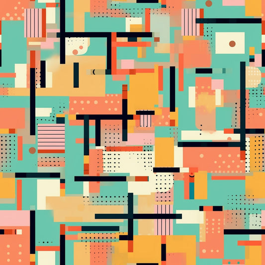 Memphis Pop Pattern 4 Minky Fabric