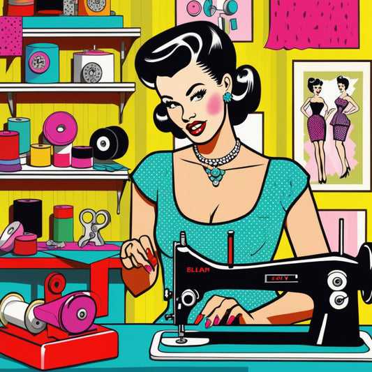 Pop Art Sewing Fabric Panel 67