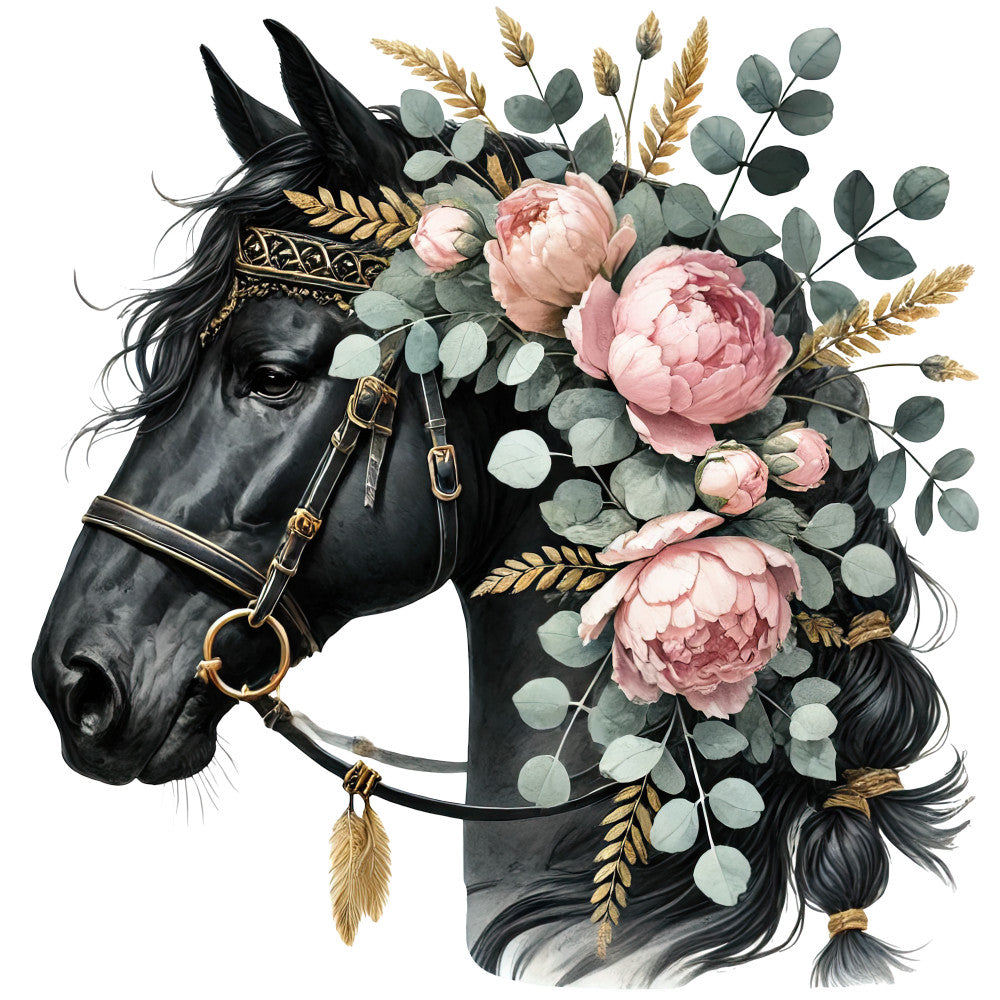 Boho Horses Fabric Panel 8