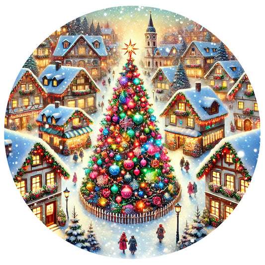 Christmas Villages Fabric Panel 74
