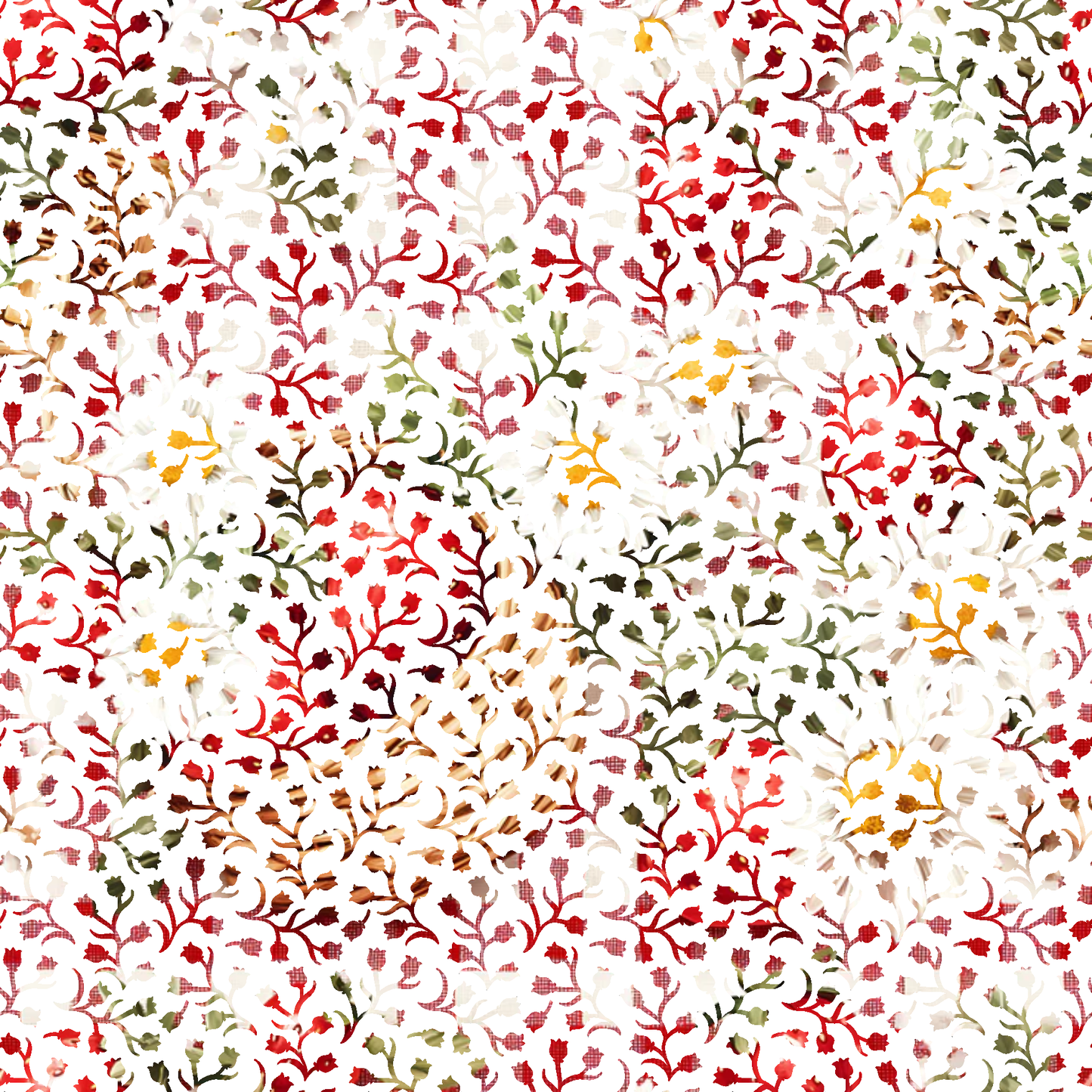 Strawberry Gingham Picnic Pattern 32 Quilting Cotton Fabric