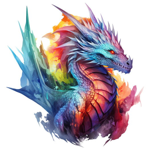 Elemental Dragons Fabric Panel 17