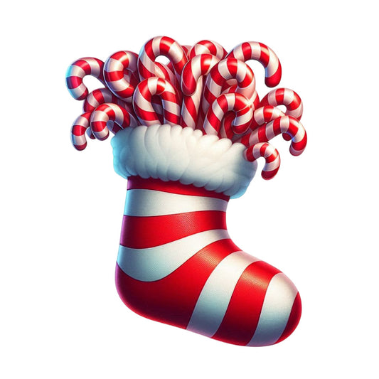 Cartoon Christmas Stockings Fabric Panel 24