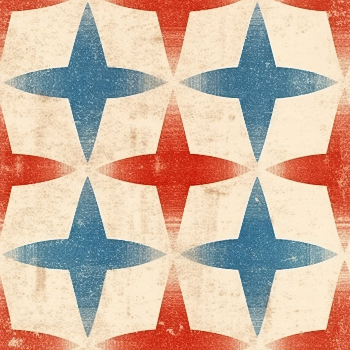 Faded Americana Pattern 13 Minky Fabric