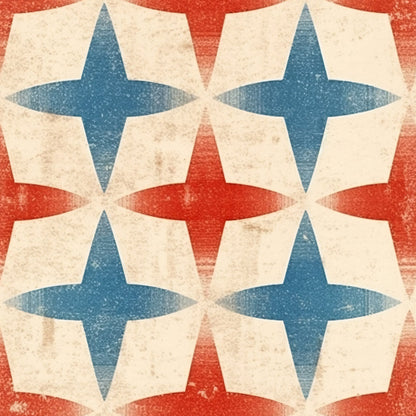 Faded Americana Pattern 13 Minky Fabric